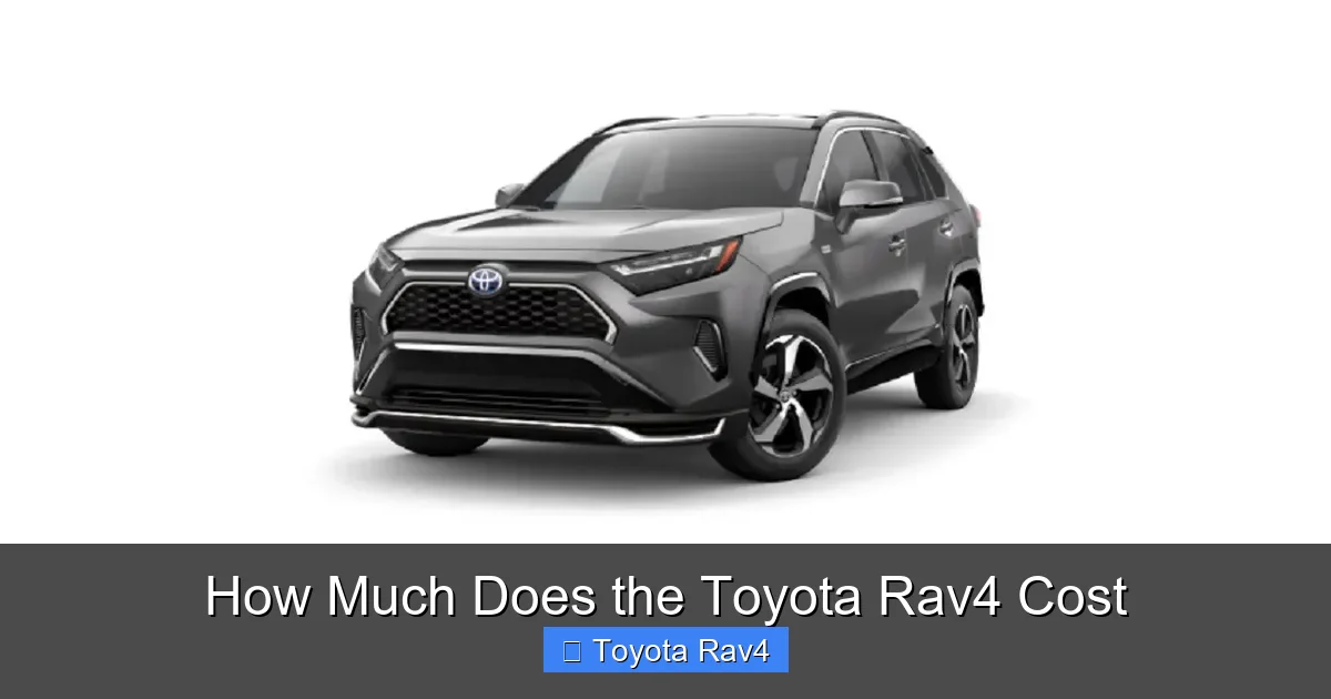 How Much Does the Toyota Rav4 Cost