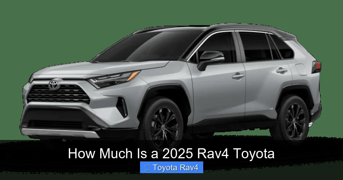How Much Is a 2025 Rav4 Toyota