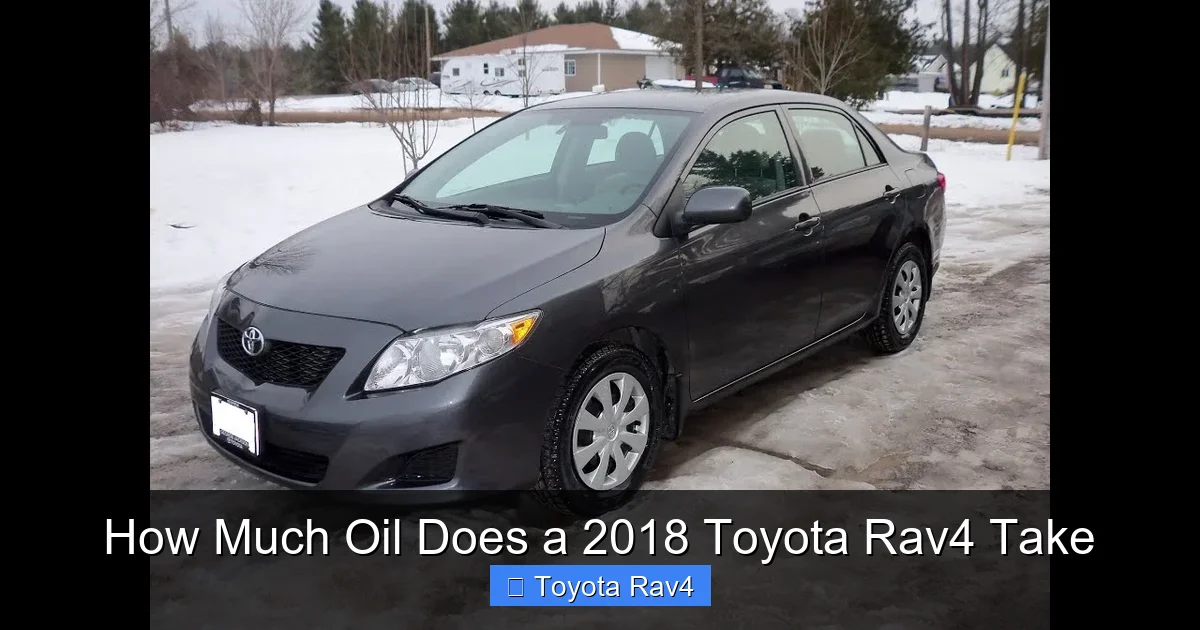 How Much Oil Does a 2018 Toyota Rav4 Take