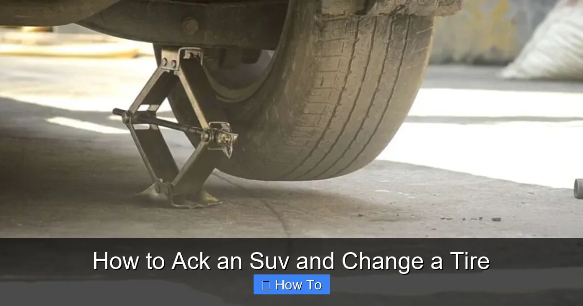 How to Ack an Suv and Change a Tire