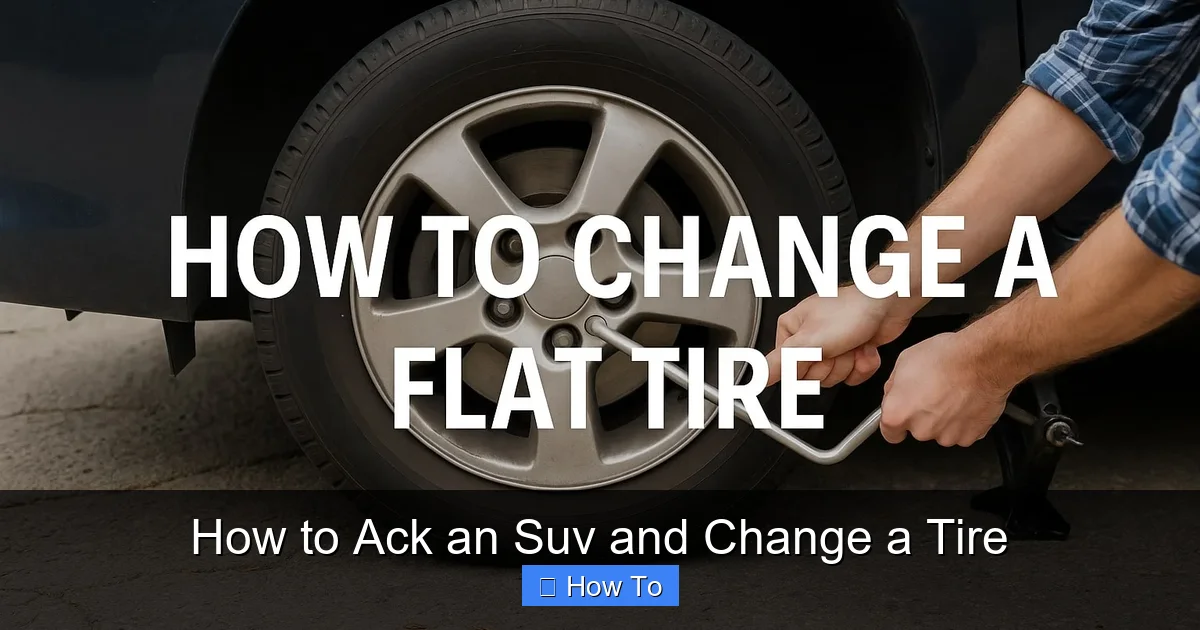 How to Ack an Suv and Change a Tire