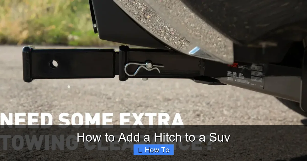 How to Add a Hitch to a Suv
