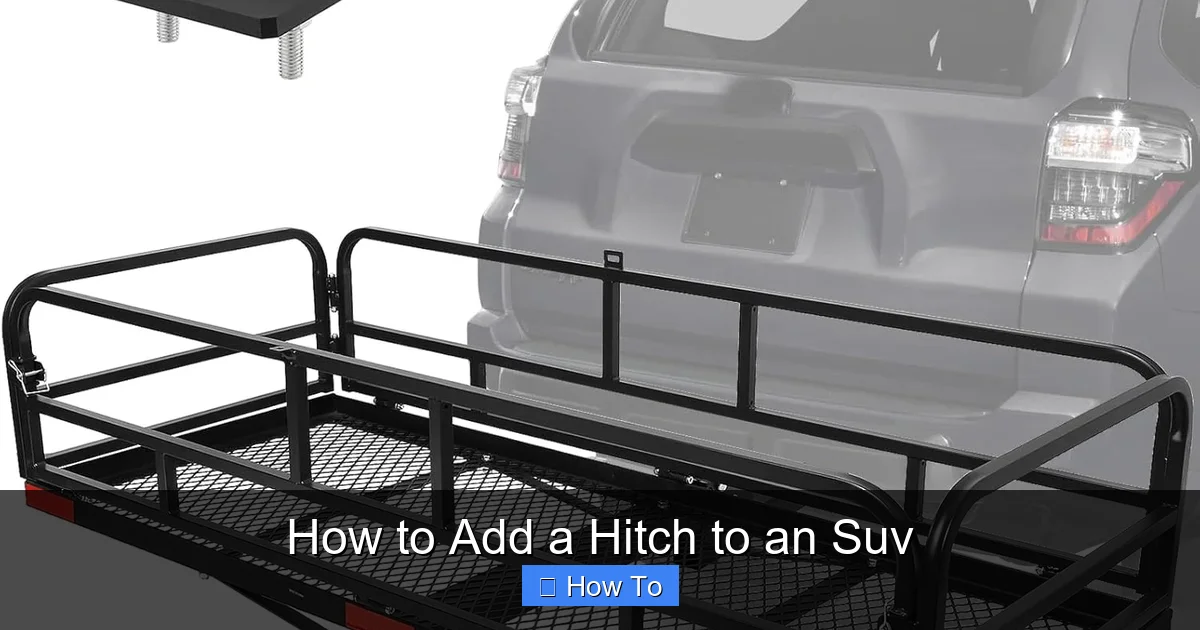 How to Add a Hitch to an Suv