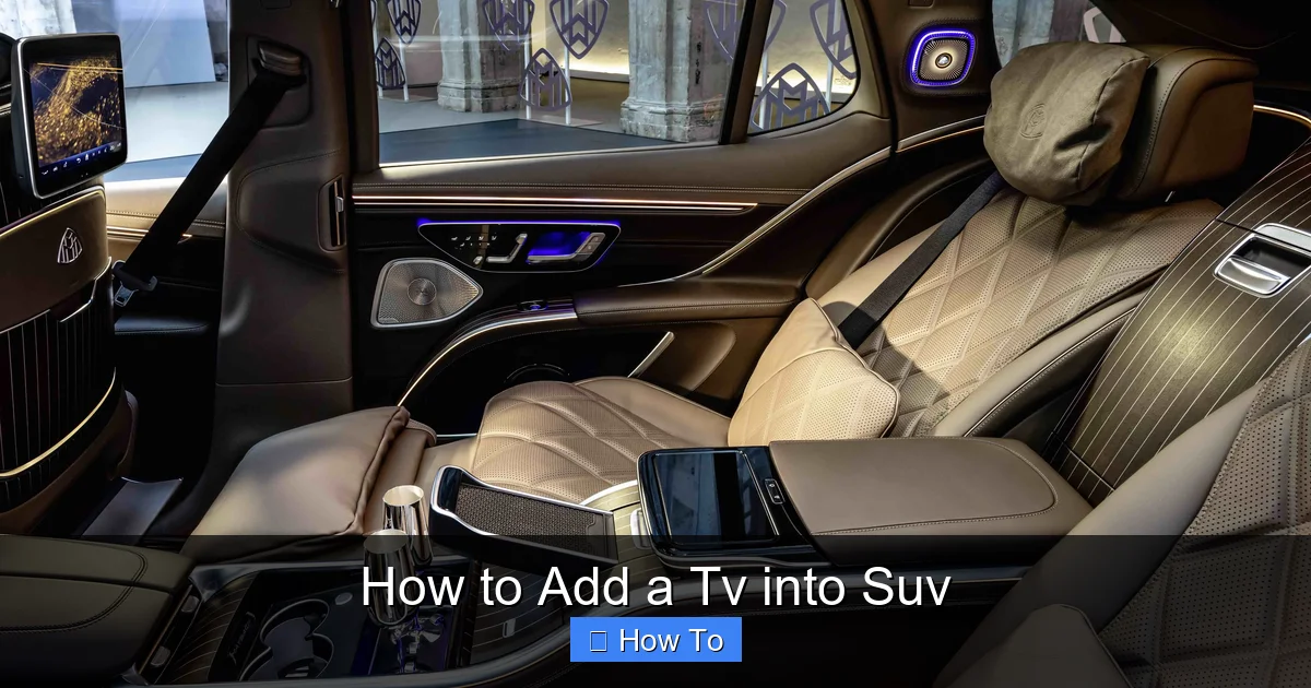 How to Add a Tv into Suv
