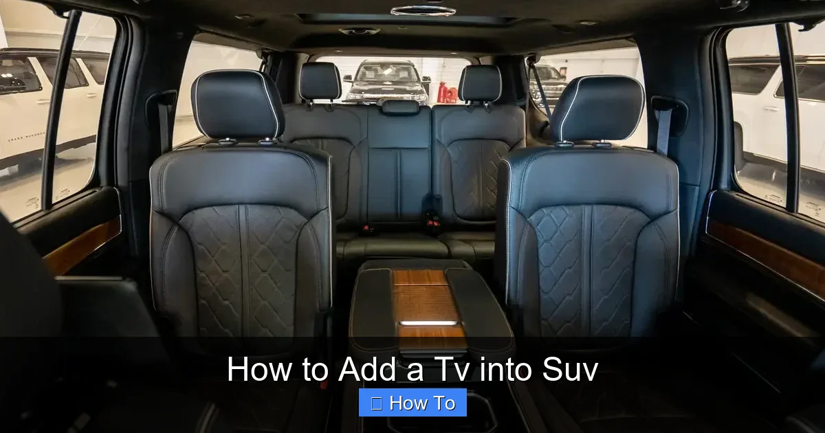 How to Add a Tv into Suv