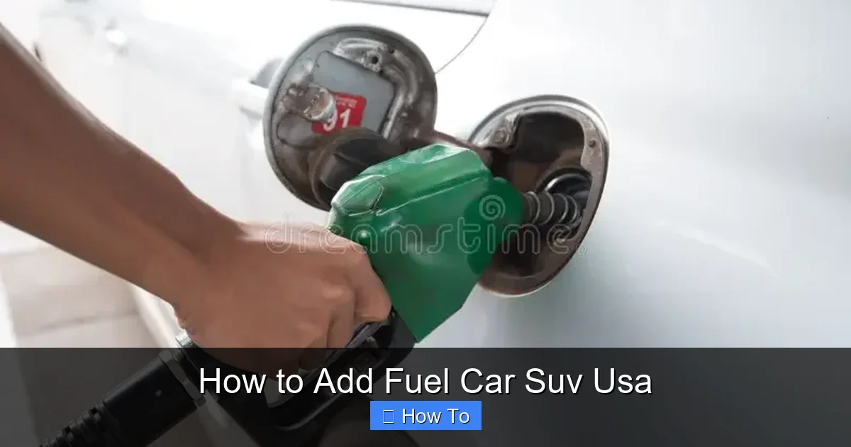 How to Add Fuel Car Suv Usa