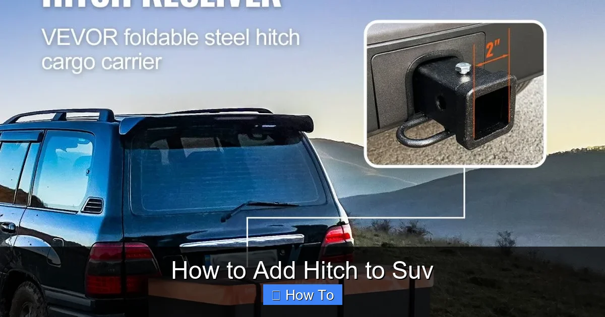 How to Add Hitch to Suv