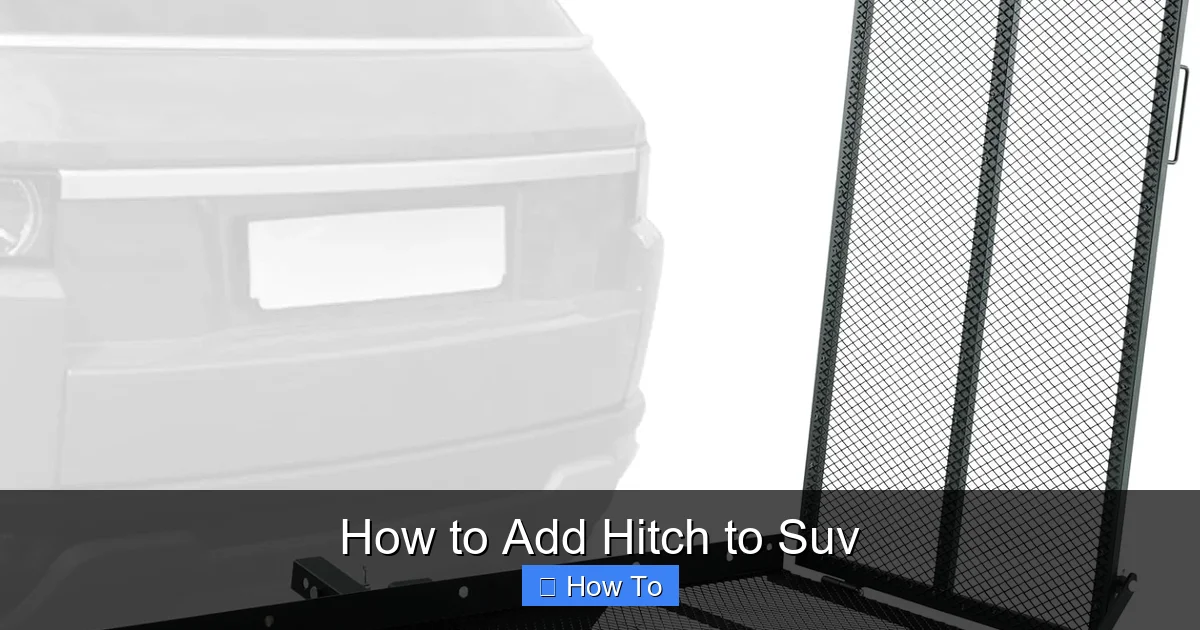How to Add Hitch to Suv