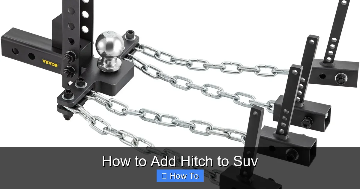 How to Add Hitch to Suv