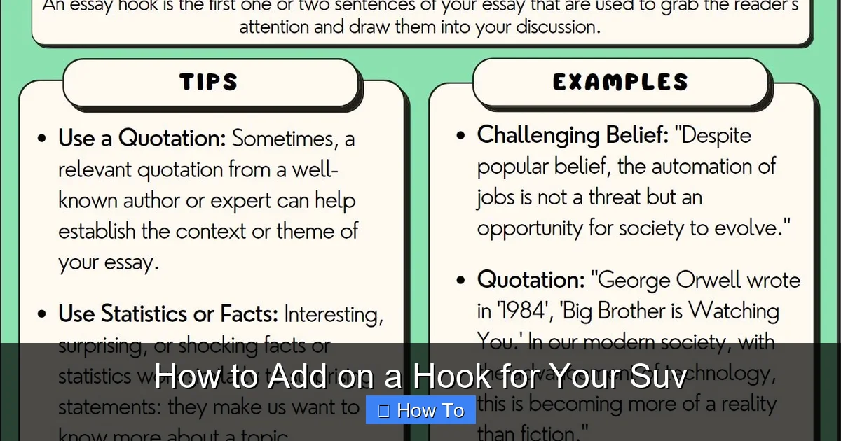 How to Add on a Hook for Your Suv