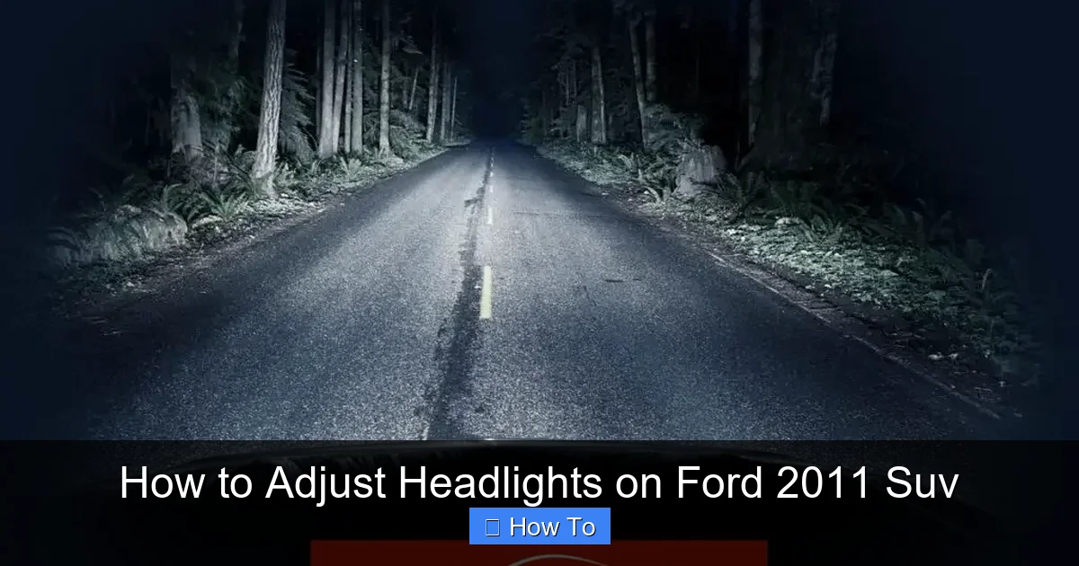 How to Adjust Headlights on Ford 2011 Suv