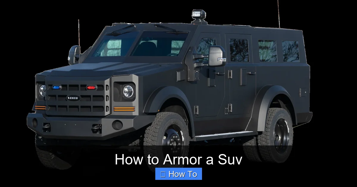 How to Armor a Suv