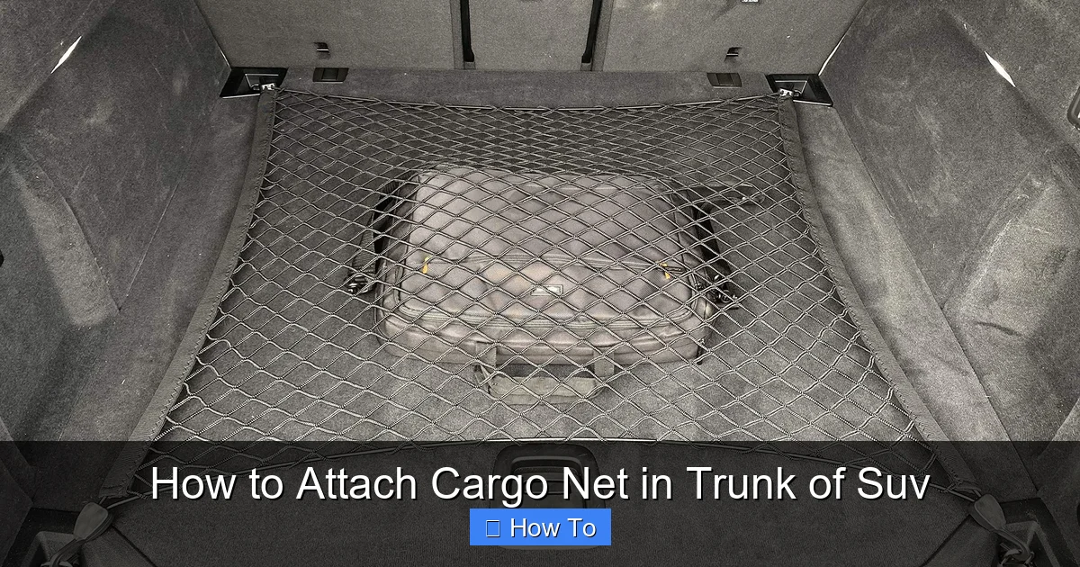 How to Attach Cargo Net in Trunk of Suv