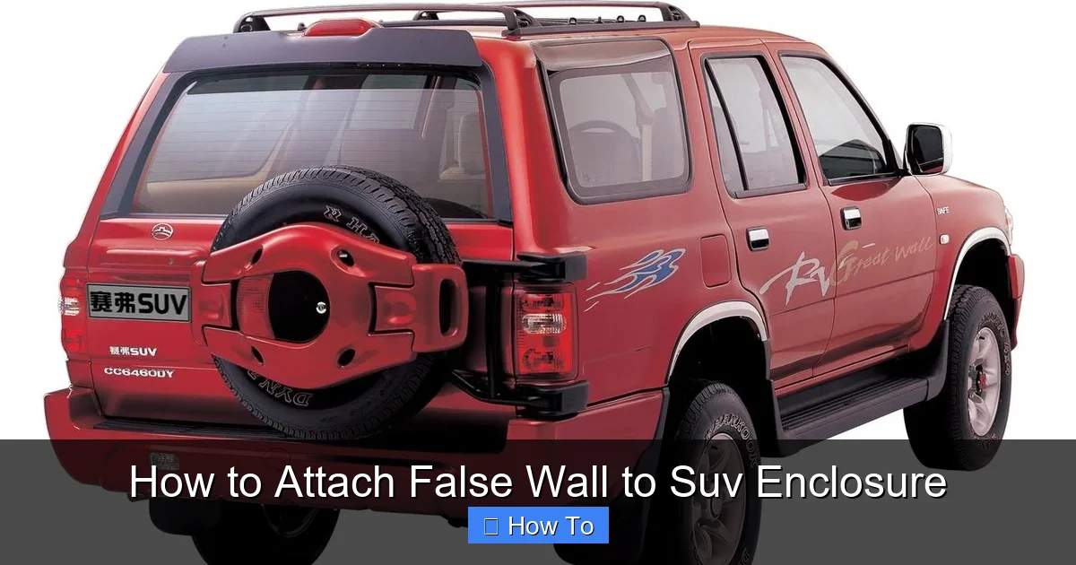 How to Attach False Wall to Suv Enclosure