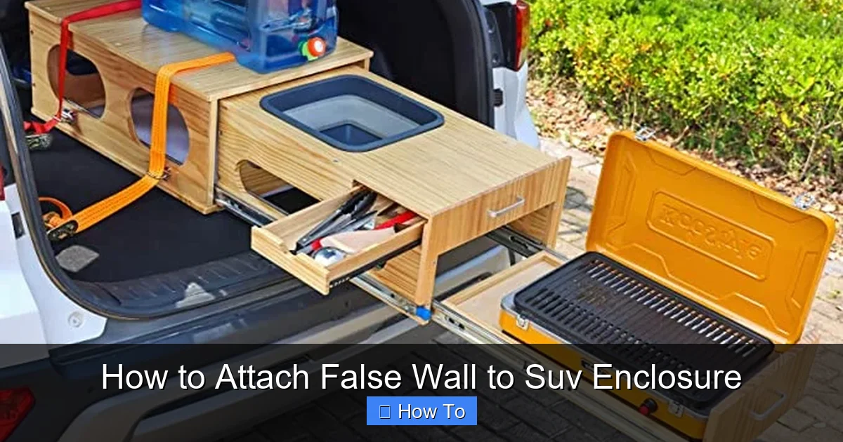 How to Attach False Wall to Suv Enclosure