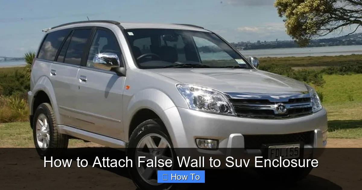 How to Attach False Wall to Suv Enclosure