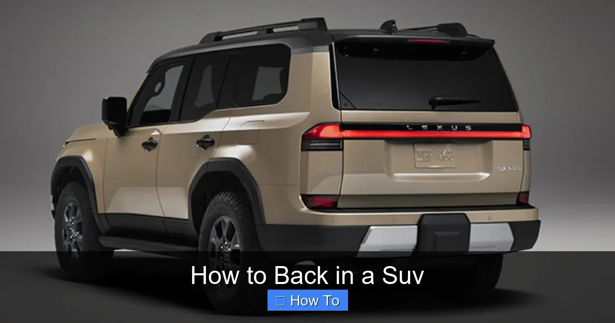 How to Back in a Suv