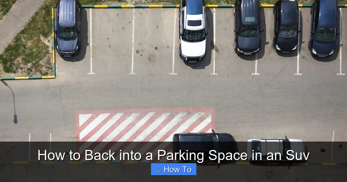 How to Back into a Parking Space in an Suv