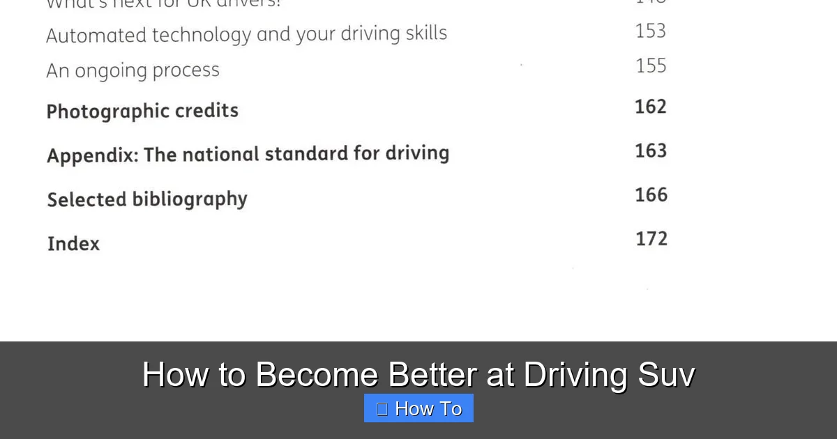 How to Become Better at Driving Suv