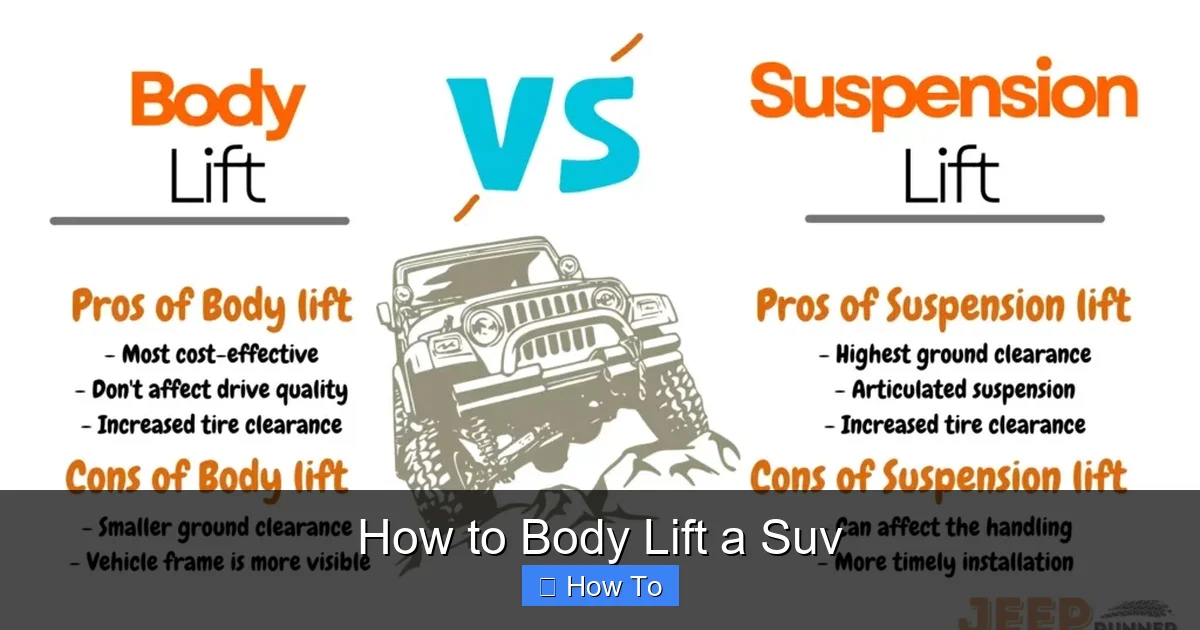 How to Body Lift a Suv