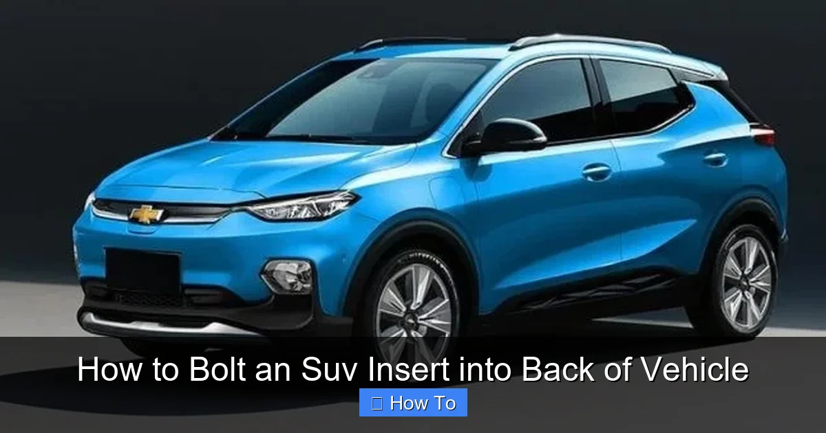 How to Bolt an Suv Insert into Back of Vehicle