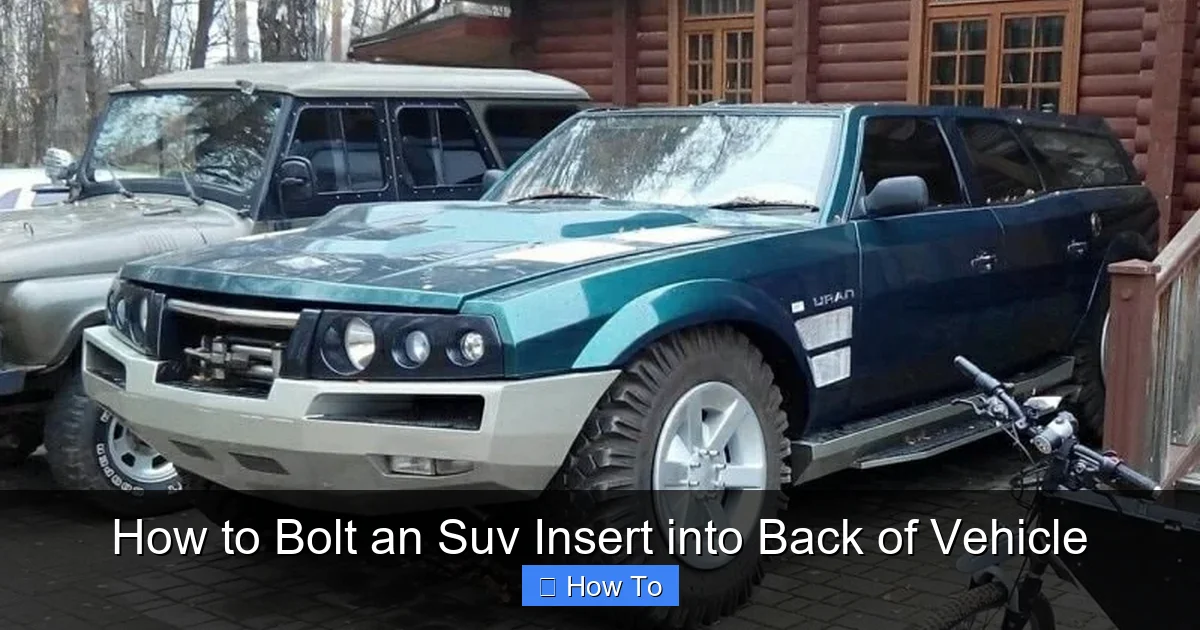 How to Bolt an Suv Insert into Back of Vehicle