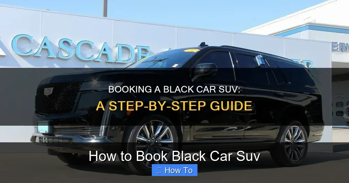 How to Book Black Car Suv