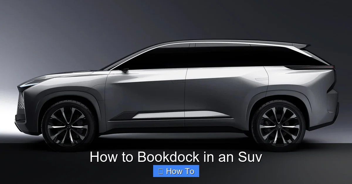 How to Bookdock in an Suv