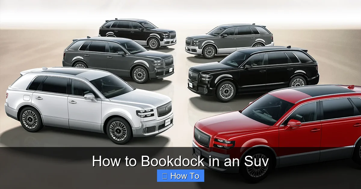 How to Bookdock in an Suv