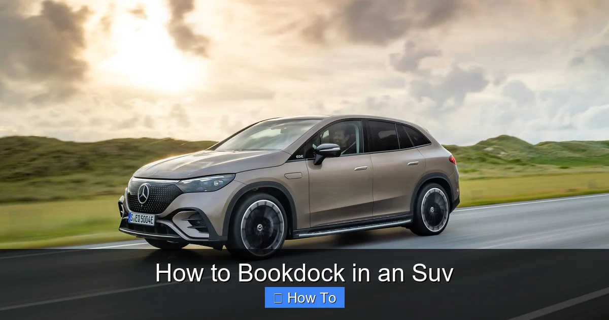 How to Bookdock in an Suv