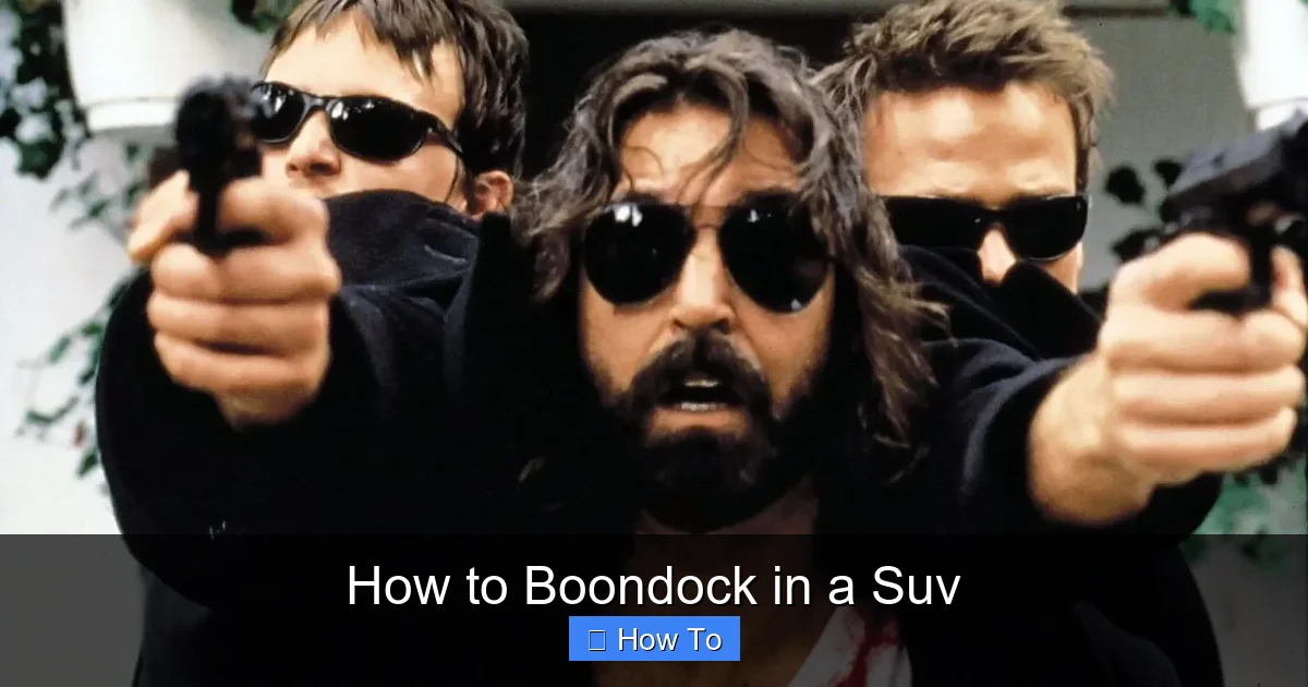 How to Boondock in a Suv