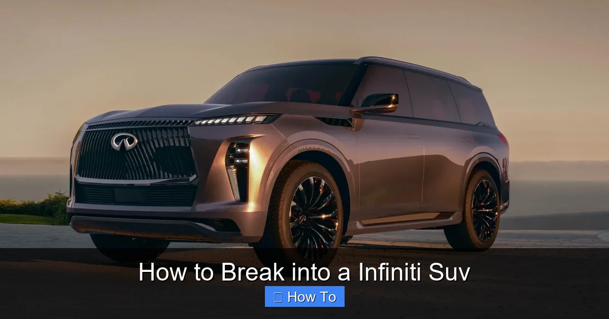 How to Break into a Infiniti Suv