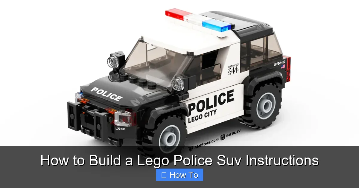 How to Build a Lego Police Suv Instructions