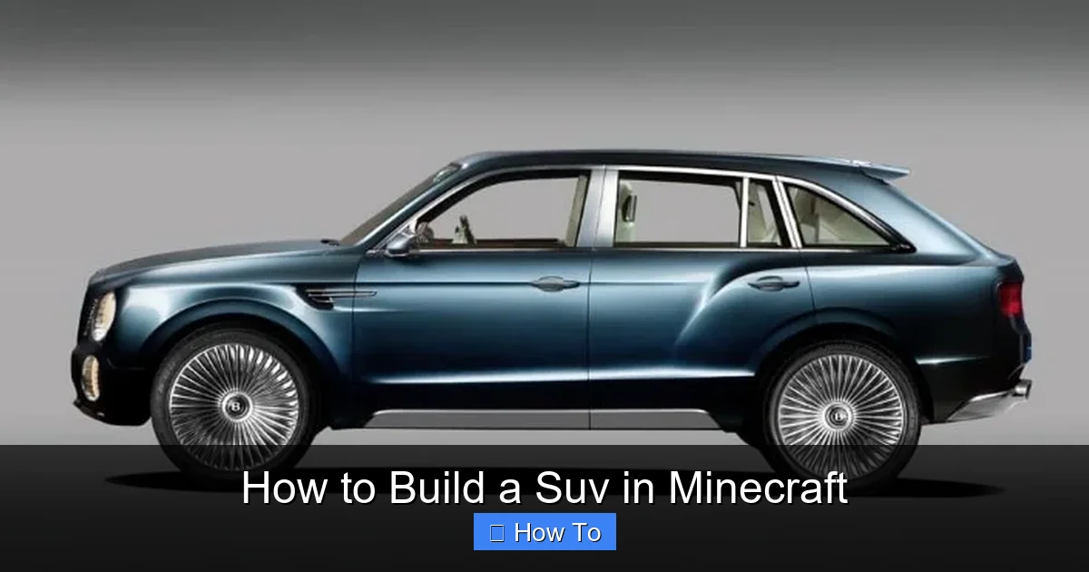 How to Build a Suv in Minecraft
