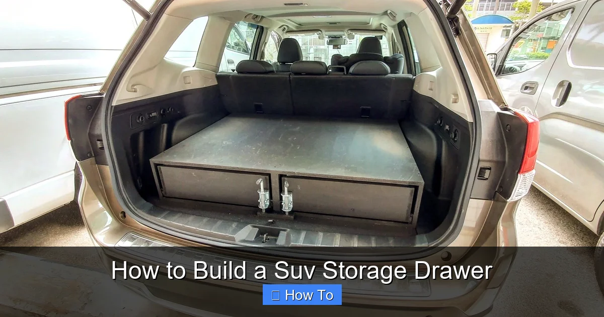 How to Build a Suv Storage Drawer