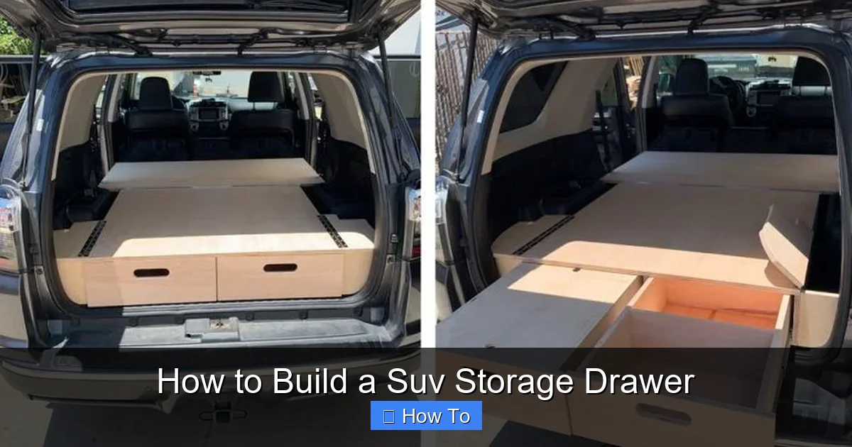 How to Build a Suv Storage Drawer