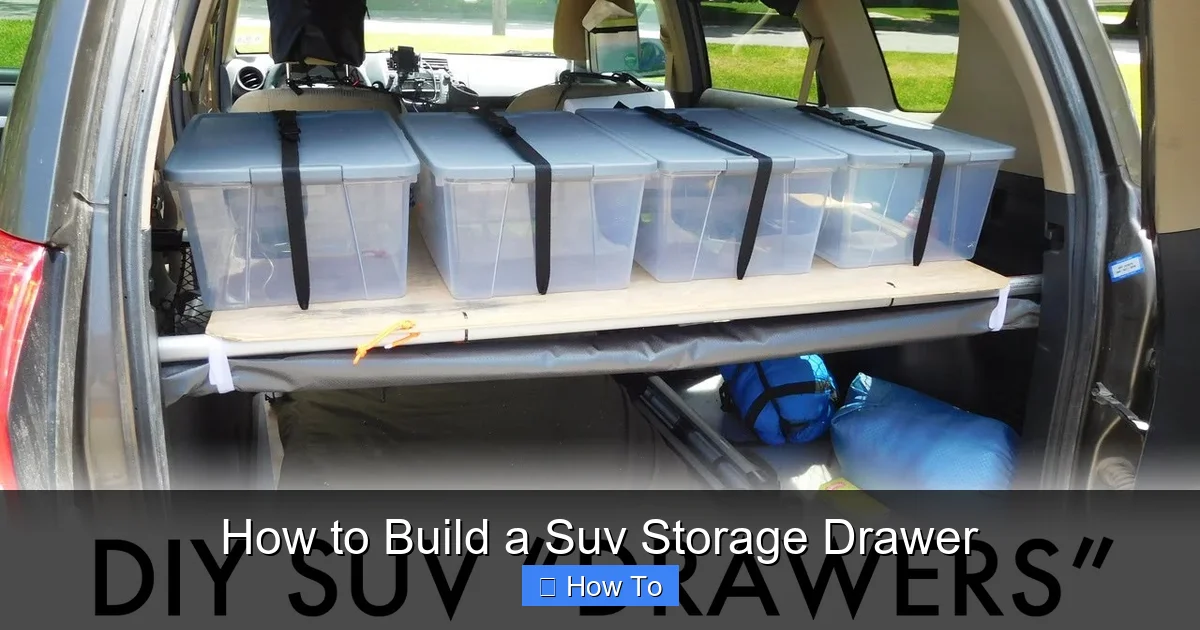 How to Build a Suv Storage Drawer