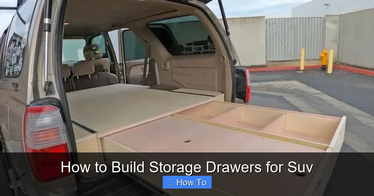 How to Build Storage Drawers for Suv
