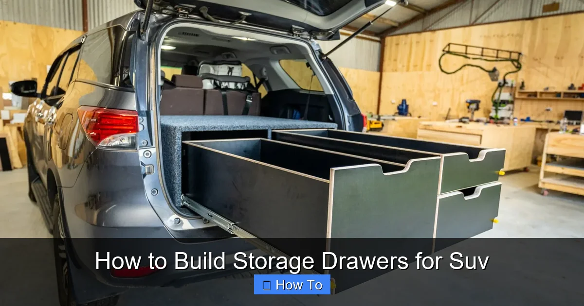 How to Build Storage Drawers for Suv