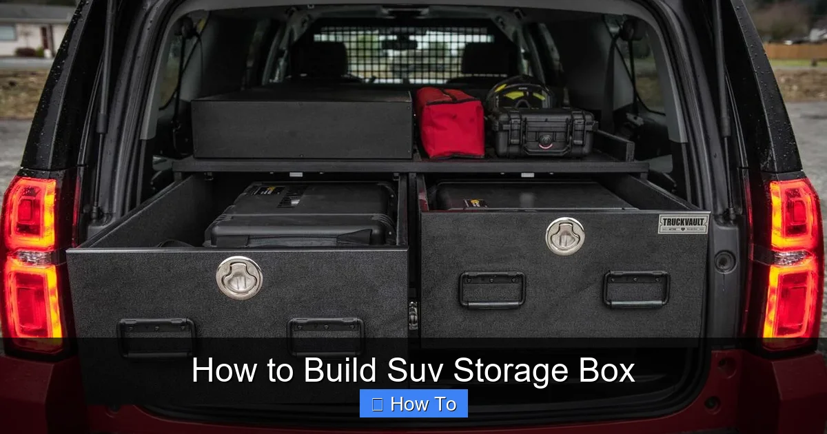 How to Build Suv Storage Box