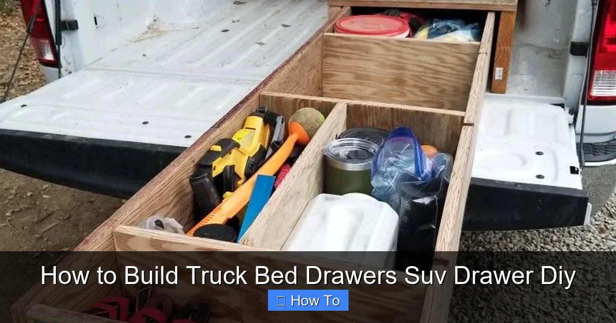 How to Build Truck Bed Drawers Suv Drawer Diy