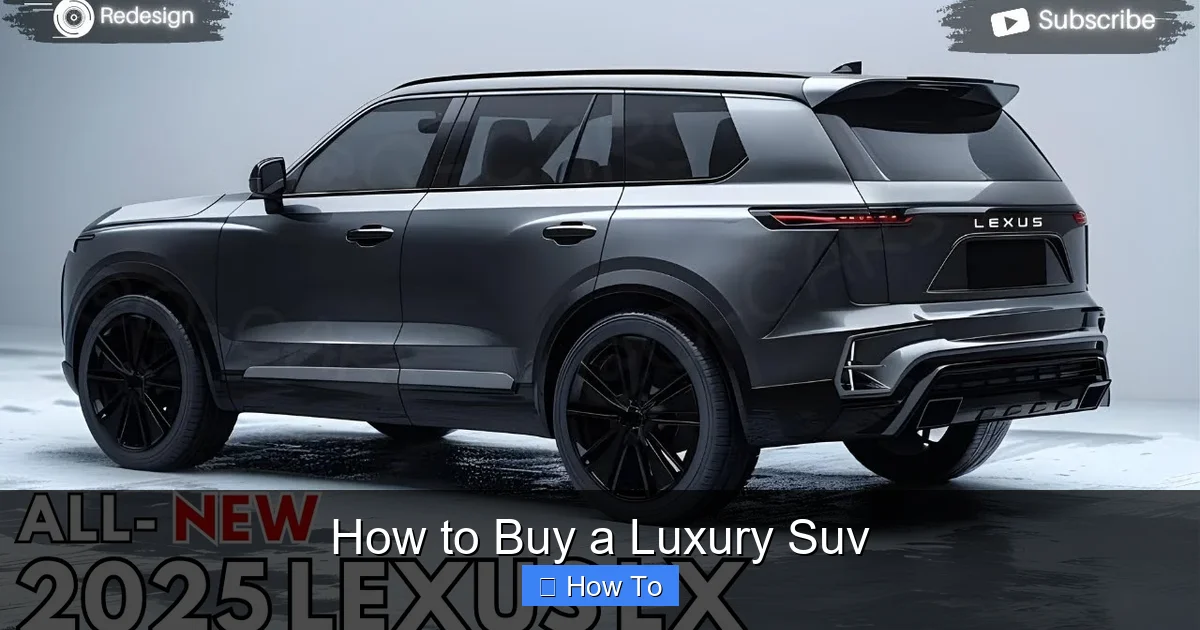 How to Buy a Luxury Suv
