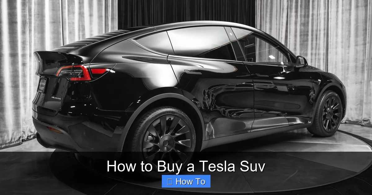 How to Buy a Tesla Suv