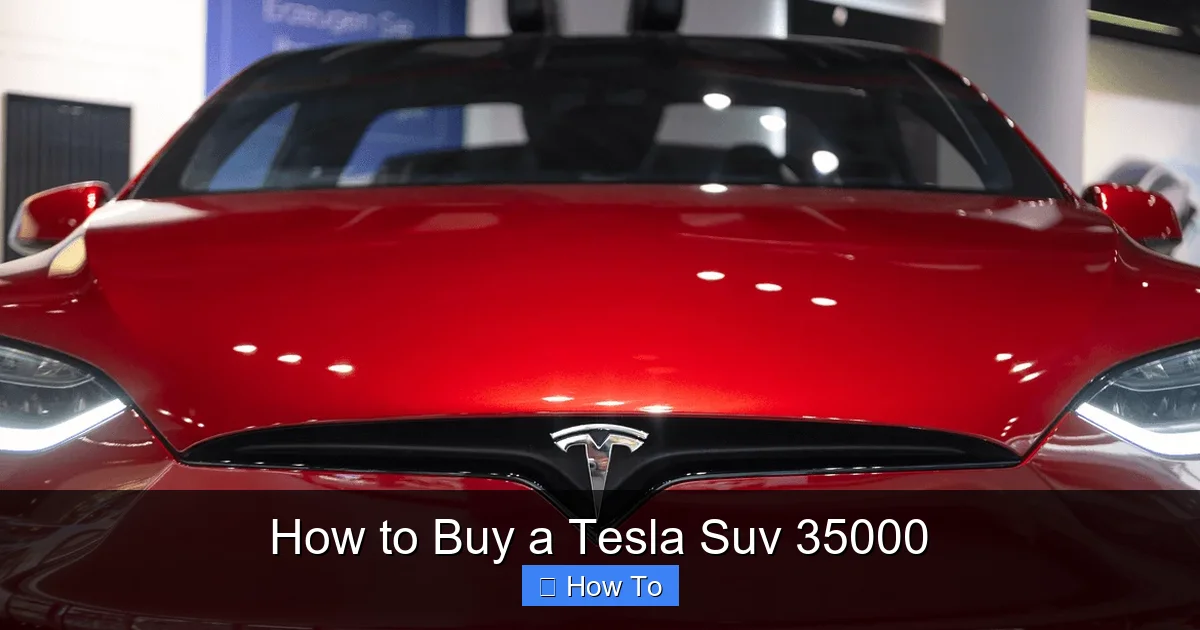 How to Buy a Tesla Suv 35000