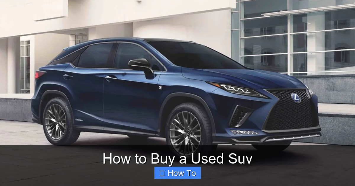 How to Buy a Used Suv