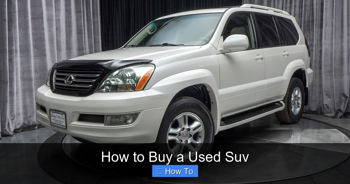 How to Buy a Used Suv