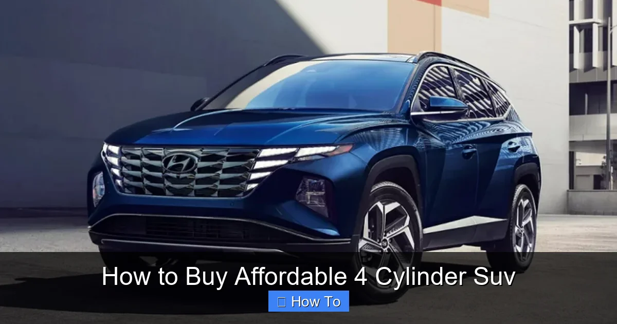 How to Buy Affordable 4 Cylinder Suv