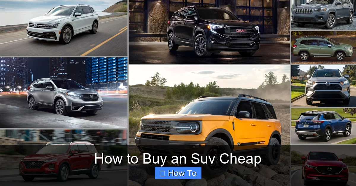How to Buy an Suv Cheap