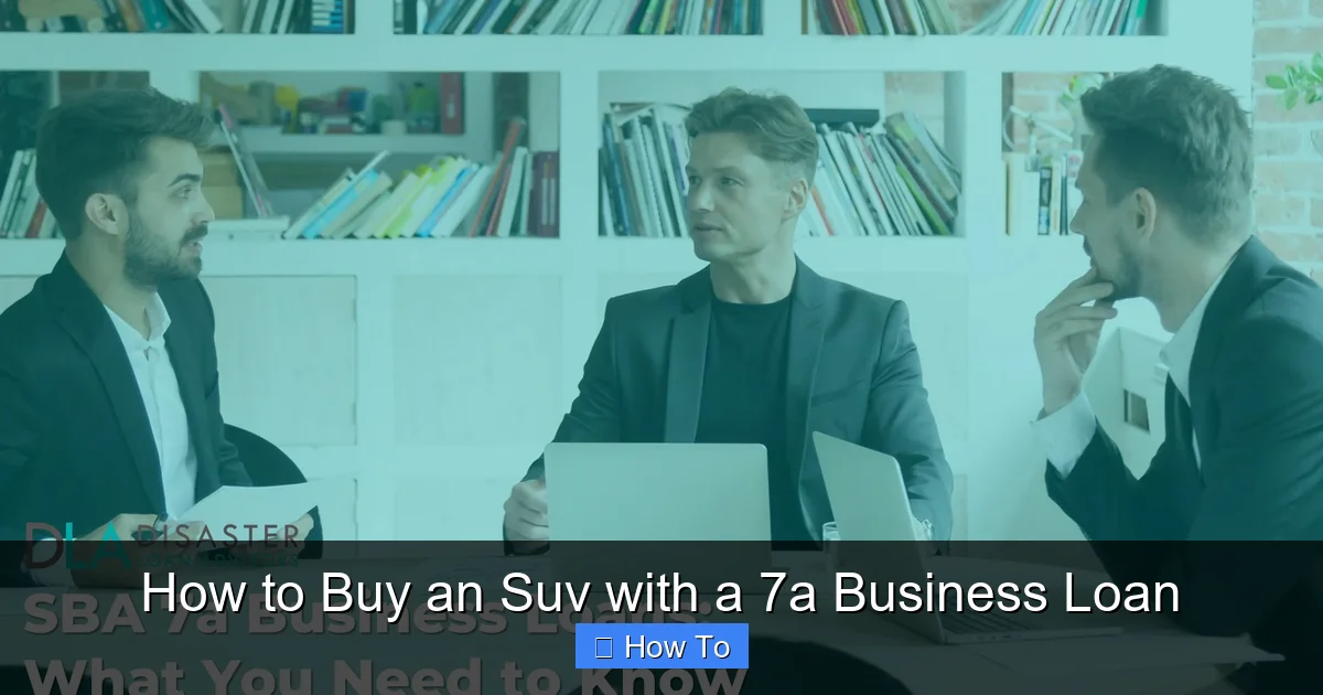 How to Buy an Suv with a 7a Business Loan