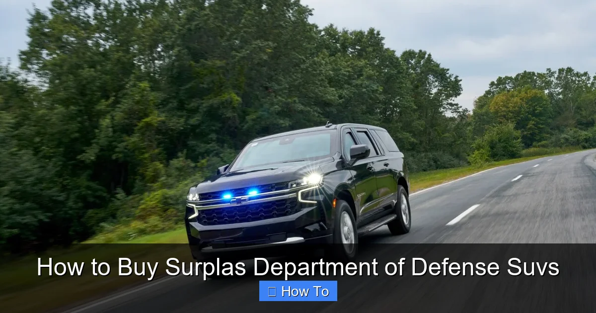 How to Buy Surplas Department of Defense Suvs